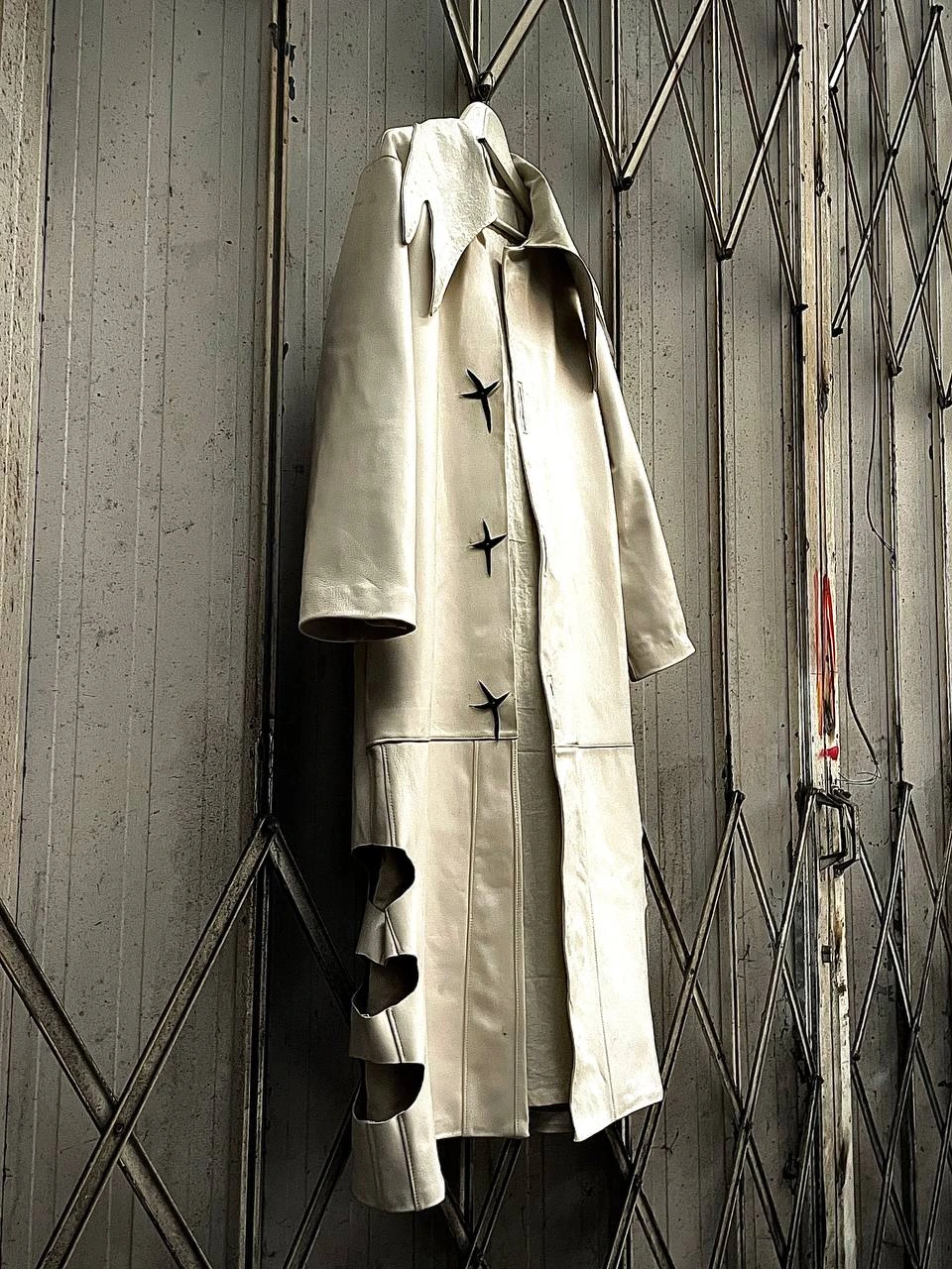 Leather Trench Coat «The Process of Becoming Samson», image 9